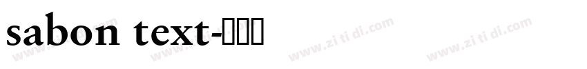 sabon text字体转换